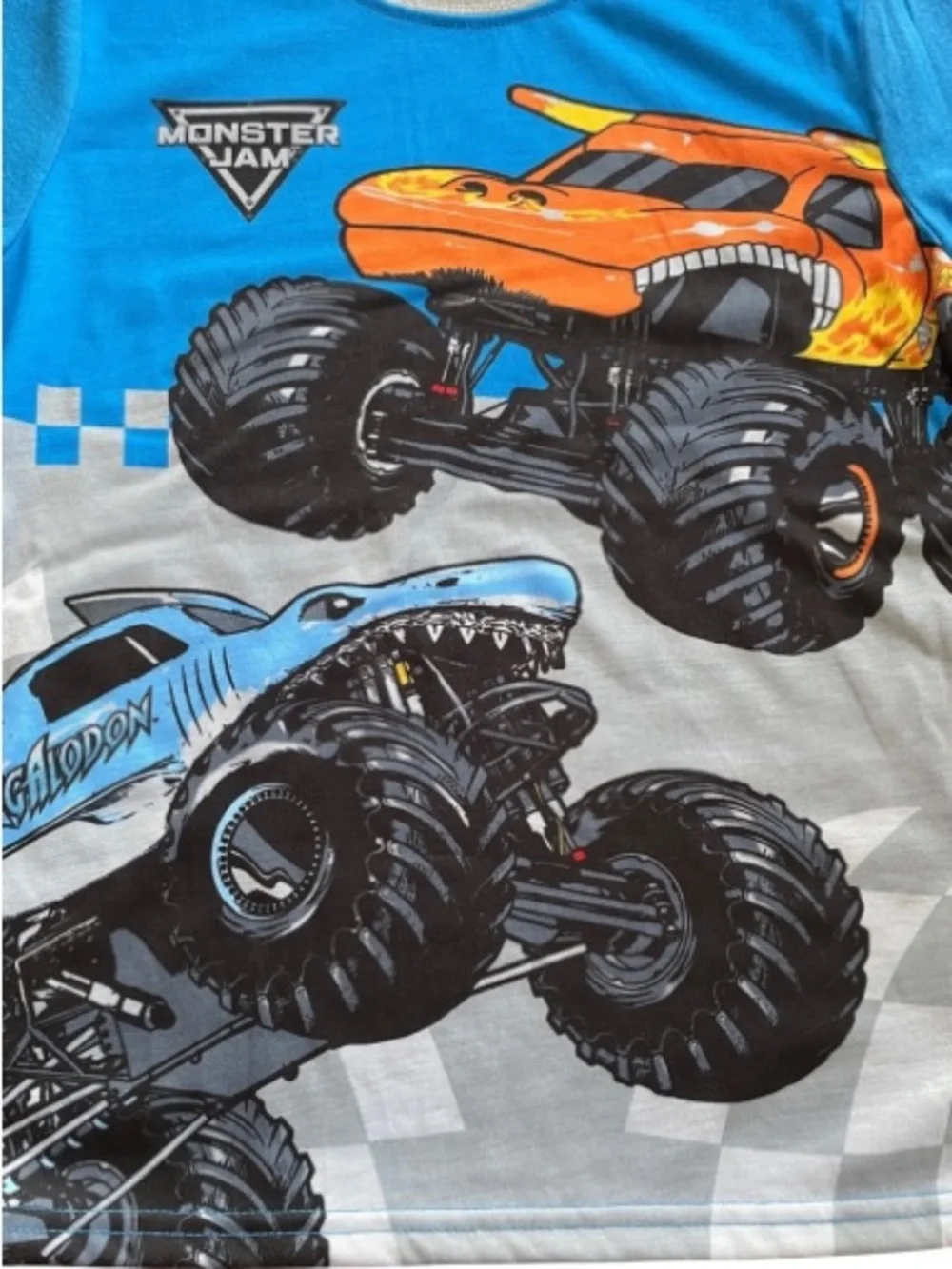 Boys Sz 8 Monster Jam Pajama Set